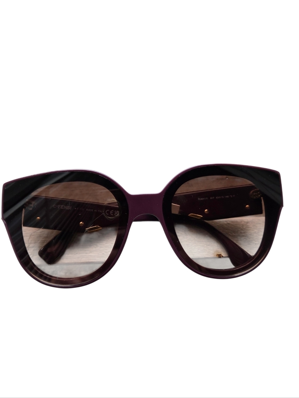 Fendi Purple Oversized Cat Eye Sunglasses